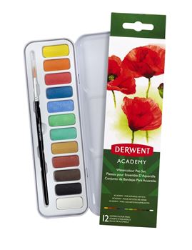 Derwent Watercolor Paint Pan 12 set