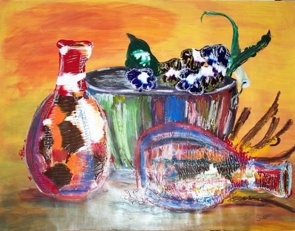 Colourful still life artwork
